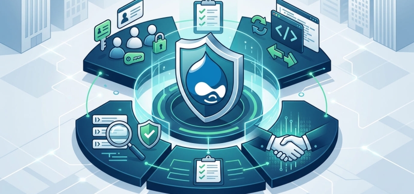Learn Drupal security best practices for enterprise websites, including updates, user permissions, API security, monitoring, backups, and risk management.